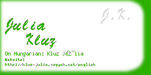 julia kluz business card